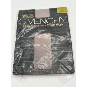 Givenchy Body Gleamers Thigh High Ultra Sheer Leg Lace Band Size B Silver Fox